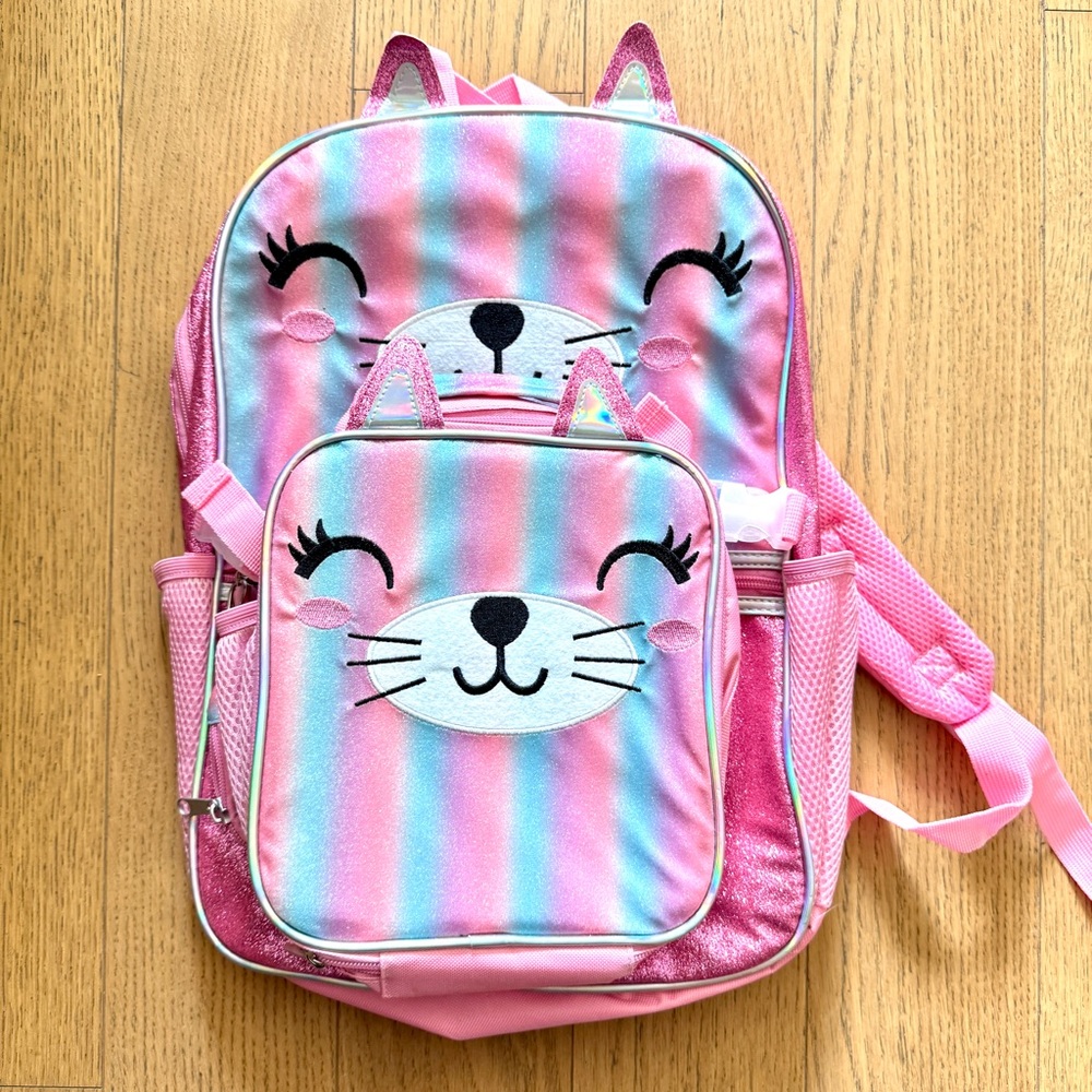 Girl’s Pink Backpack + Lunch Bag + Coinpurse